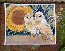 Load image into Gallery viewer, Copper Moon Barn Owl Print - Archival Print - 8X10 inches