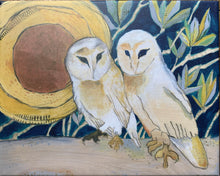 Load image into Gallery viewer, Copper Moon Barn Owls - Canvas Print