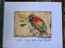 Load image into Gallery viewer, Golden Red Winged Blackbird - Original Painting & Print