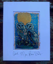 Load image into Gallery viewer, Gold Moon Midnight Owls