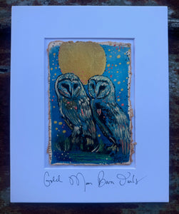 Gold Moon Midnight Owls