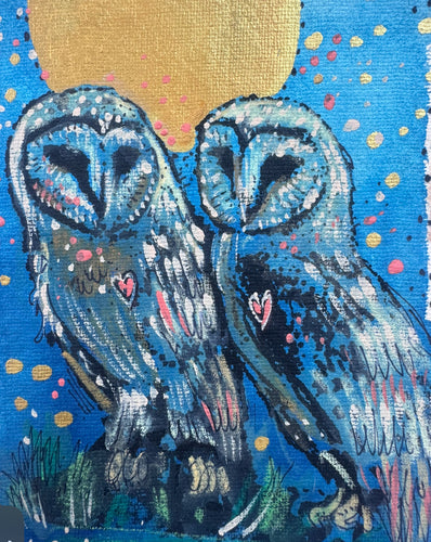 Gold Moon Midnight Owls