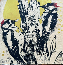 Load image into Gallery viewer, Gold Moon Downey Woodpeckers