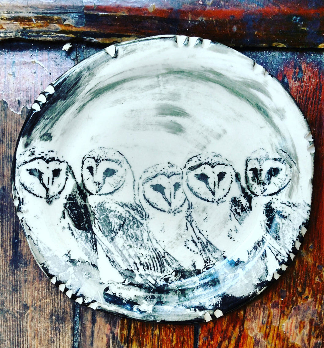 Barn Owl Plate - 8 inches