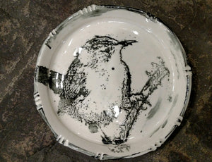 Marsh Wren Pottery plate - 8.5”