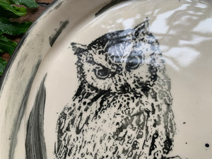 Large Screech Owl Plate - 11”