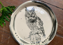 Load image into Gallery viewer, Large Great Horned Owl Plate - 11”
