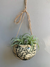 Load image into Gallery viewer, Ceramic Kitty Cat Heart Hanging Planter- medium