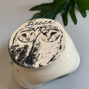 Barn Owl Heart Bowl