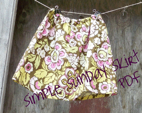 Easy 1 Hour Skirt Instructions,  Elastic or Drawstring Waist, For ALL SIZES - - Emailed Instructions