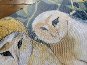 Copper Moon Barn Owls - Canvas Print