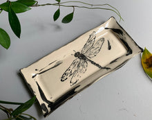Load image into Gallery viewer, Dragonfly Rectangle Dish -  Medium 9”