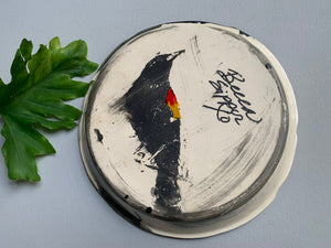 10” Black Bird Plate Dish