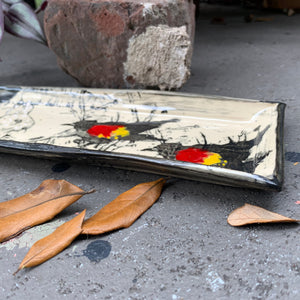 Red Winged Black Bird Bunny Tray