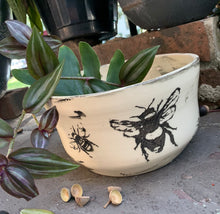 Load image into Gallery viewer, Ceramic Honey Bee Standing Planter- Medium