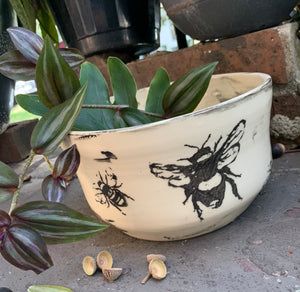 Ceramic Honey Bee Standing Planter- Medium