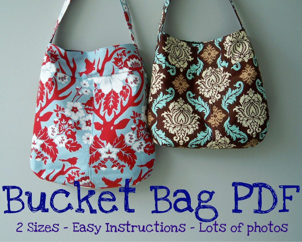 Bucket Bag PDF Pattern, Emailed Instruction and Pattern
