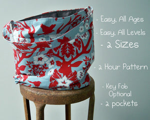 Bucket Bag PDF Pattern, Emailed Instruction and Pattern