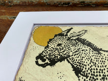 Load image into Gallery viewer, Golden Moon Donkey - Original Painting &amp; Print