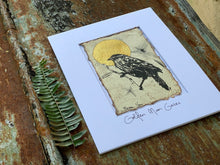 Load image into Gallery viewer, Golden Moon Serene Bird - Original Painting &amp; Print