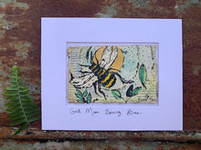 Load image into Gallery viewer, Golden Moon Spring Bee - Original Painting &amp; Print