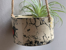 Load image into Gallery viewer, Red Winged Black Bird Bunny Hanging Planter