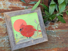 Load image into Gallery viewer, Red Cardinal Spring Copper Moon - Original Painting