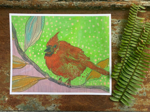 Cardinal Spring Day - Archival Paper Print