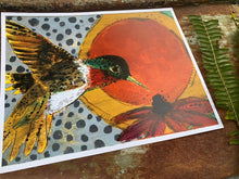 Load image into Gallery viewer, Hummingbird Copper Moon Print - Archival Paper Print