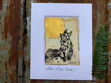 Load image into Gallery viewer, Golden Moon Gazer Fox - Original Painting &amp; Print