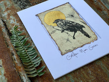 Load image into Gallery viewer, Golden Moon Serene Bird - Original Painting &amp; Print