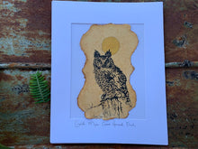 Load image into Gallery viewer, Golden Moon Great Horned Owl - Original Painting &amp; Print