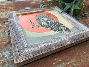Barred Owl Copper Moon - Original Painting
