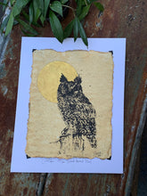 Load image into Gallery viewer, Golden Moon Great Horned owl - Original Painting &amp; Print
