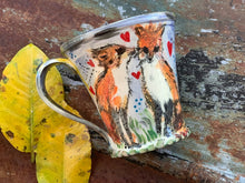 Load image into Gallery viewer, Fox Mug - Kissy Face Foxes