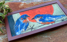Load image into Gallery viewer, Eastern Bluebird Copper Moon - Framed Archival print