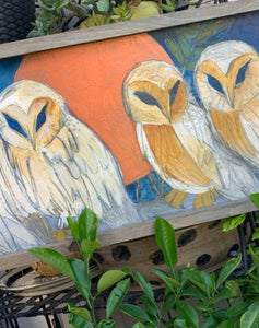 Barn owl Copper Moon - Original Painting