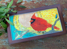 Load image into Gallery viewer, Red Cardinal Golden Sun - Framed Archival Print