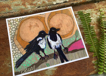 Load image into Gallery viewer, Magpie Golden Moon Print - Archival Paper Print