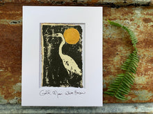 Load image into Gallery viewer, Golden Moon Heron - Original Painting &amp; Print