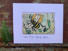 Load image into Gallery viewer, Golden Moon Spring Bee - Original Painting &amp; Print