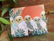 Load image into Gallery viewer, Copper Moon Owls in Forest - Canvas Print