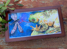 Load image into Gallery viewer, Dragonfly &amp; Toad Friends - Framed Archival print