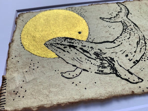 Golden Moon Right Whale No. 2 - Original Painting & Print