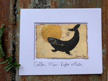 Load image into Gallery viewer, Golden Moon Right Whale - Original Painting &amp; Print