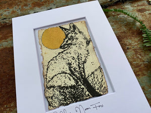 Golden Moon Fox - Original Painting & Print