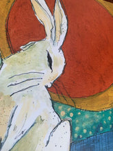 Load image into Gallery viewer, Bashful Bunny Copper Moon - Archival Paper Print