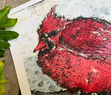 Load image into Gallery viewer, Cardinal Winter Morning Print - Archival Paper Print