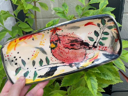 Cardinal Platter 10”