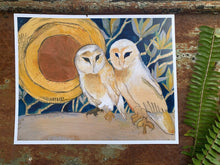 Load image into Gallery viewer, Copper Moon Barn Owl Print - Archival Print - 8X10 inches
